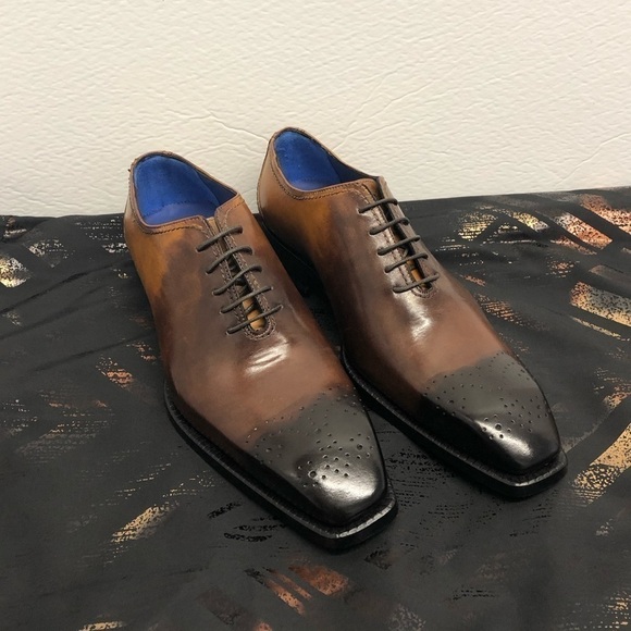 Emilio Franco shoes Italian leather cognac oxford